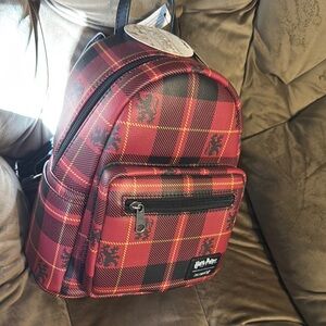 Warner Bros. Red Plaid Backpack